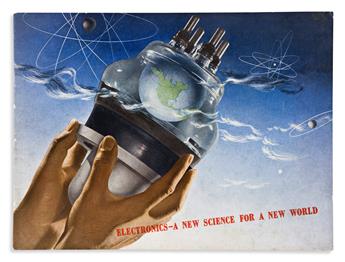 HERBERT BAYER (1900-1985).  G.E. / ELECTRONICS - A NEW SCIENCE FOR A NEW WORLD. Booklet. 1942. 8¼x11 inches, 21x28 cm. General Electric